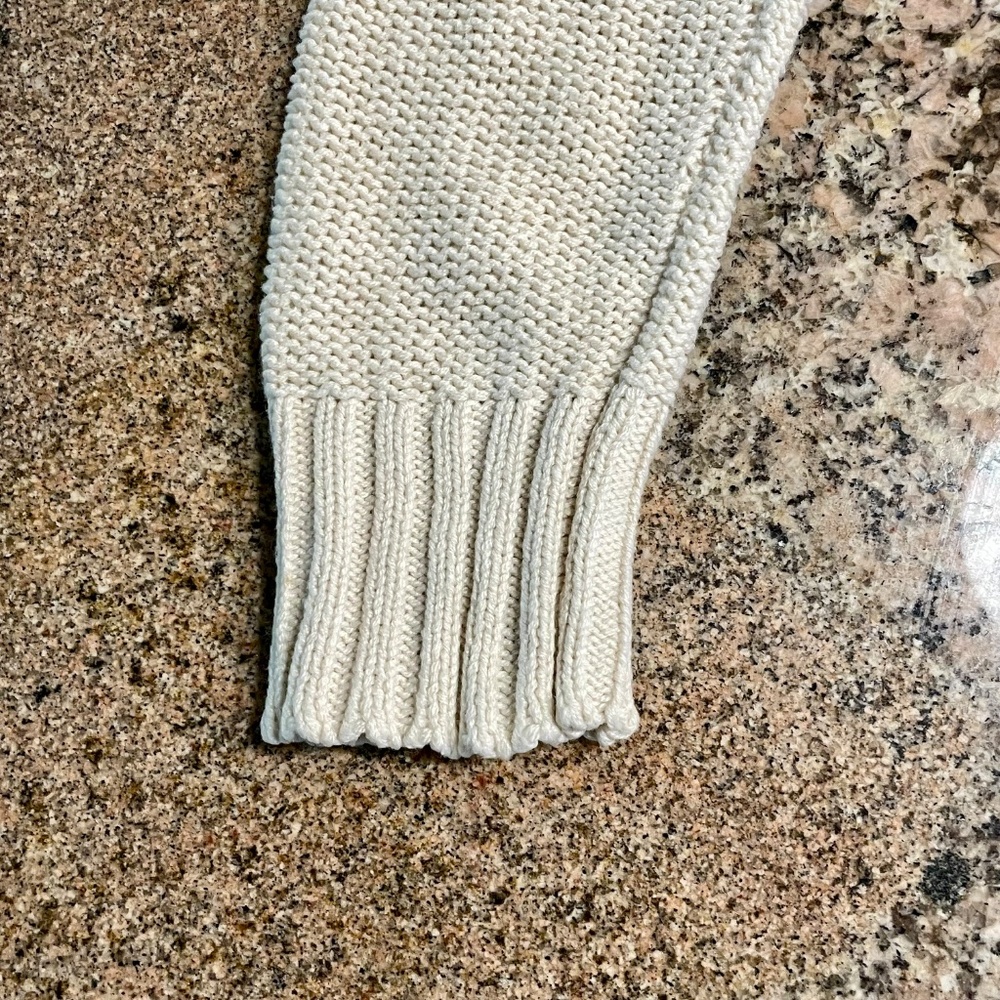 Roxy Ivory Crochet Knit Pullover Sweater Tunic Small Like New - Picture 6 of 8